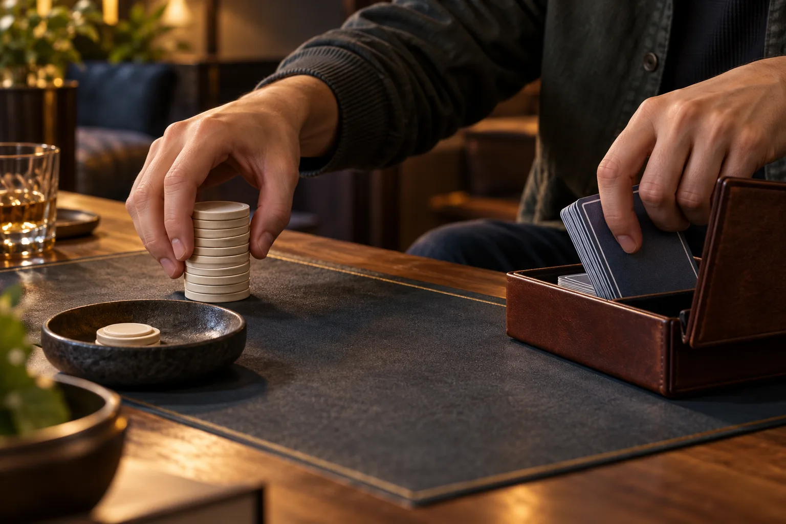 An anonymous adult withdrawing a proposed round commitment, One hand pulls the larger proposed stake away from the smaller